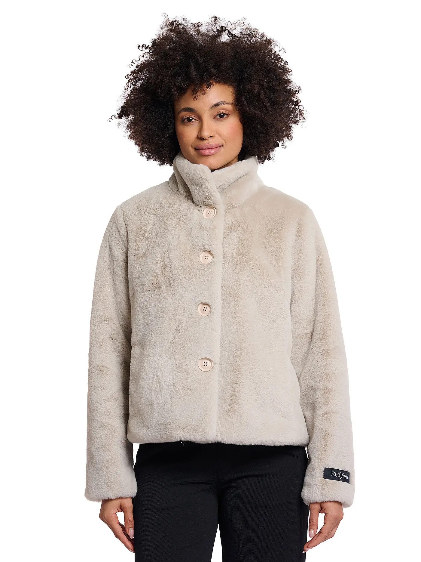 RINO&PELLE | Jacke in Felloptik VIE | creme